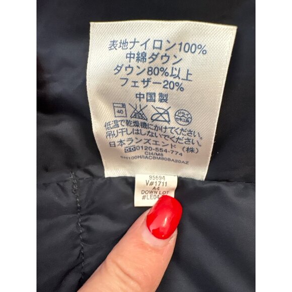 Lands End Men Puffer Vest L Nylon Down Filled Quilt Black Lightweight Work Wear - Picture 5 of 6